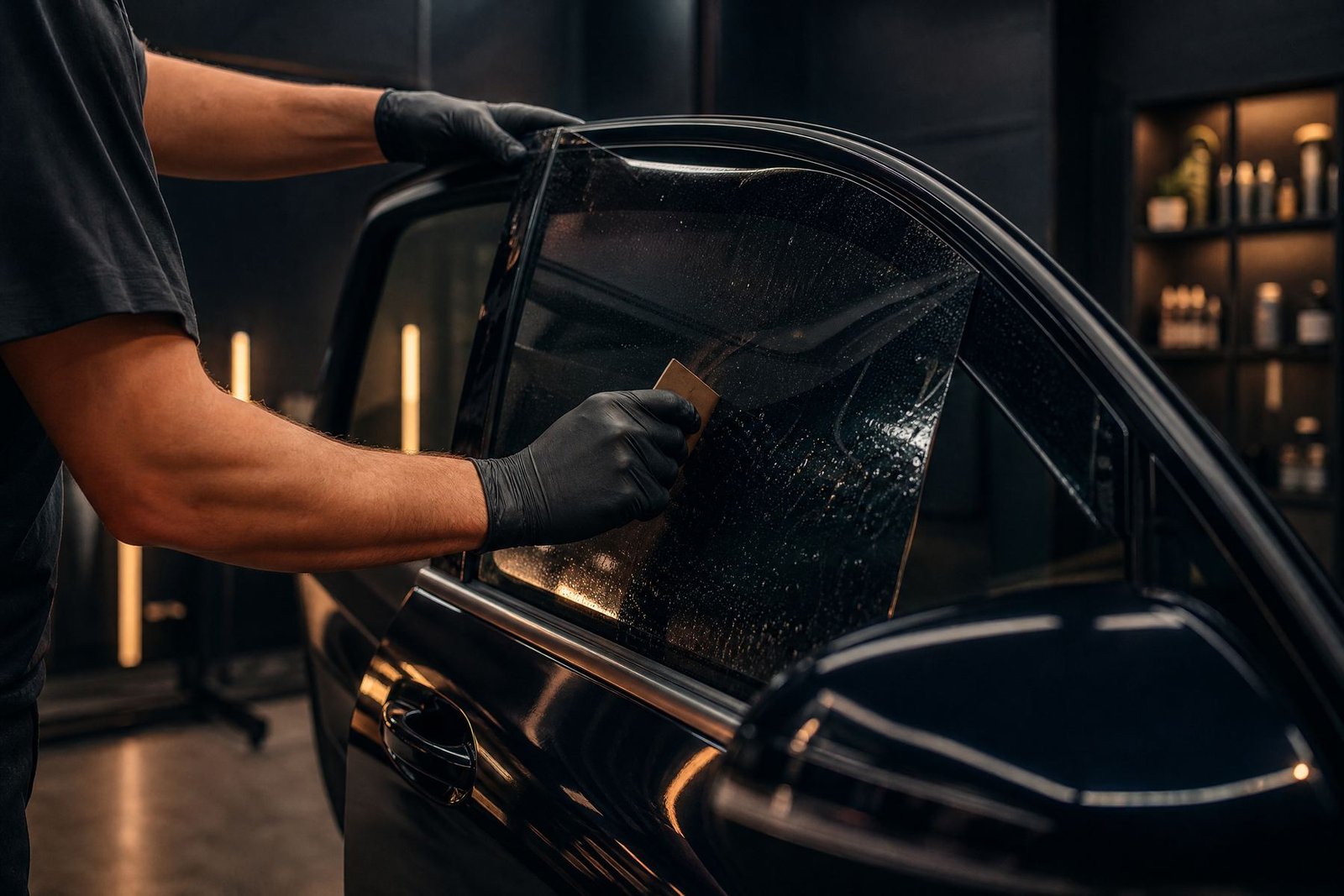 Professional window tint installation at Nova Tint & Coat